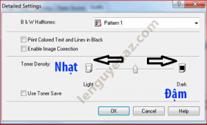 Cách chỉnh mực máy in Canon 2900