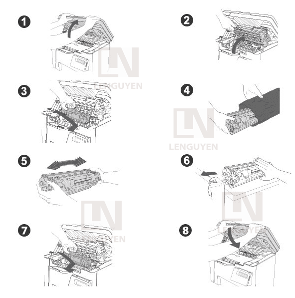 Hướng dẫn cách thay mực máy in Canon mf221d Cách thay mực máy in Canon mf221d
