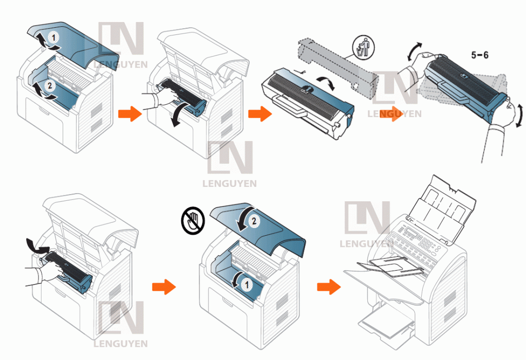 Thay hộp mực Samsung D101