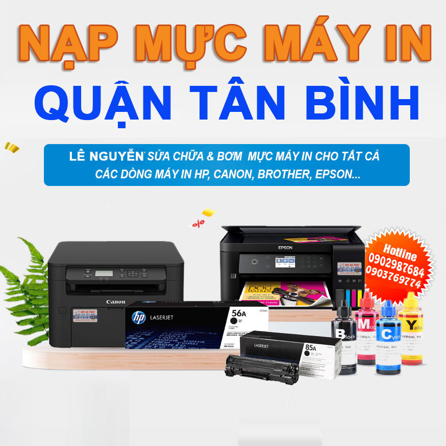 Nạp mực máy in quận tân bình