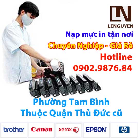 Nạp mực máy in Phường Tam Bình tphcm