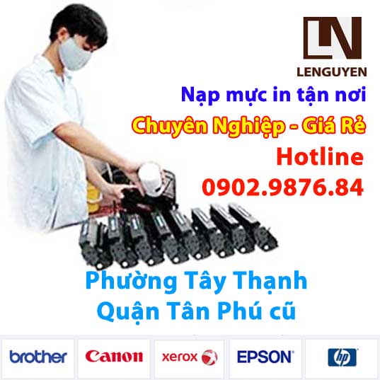 Nạp mực máy in phường Tây Thạnh