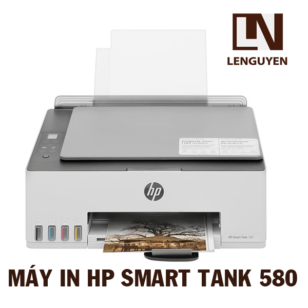 Máy in phun HP Smart Tank 580 đa chức năng, kết nối wifi